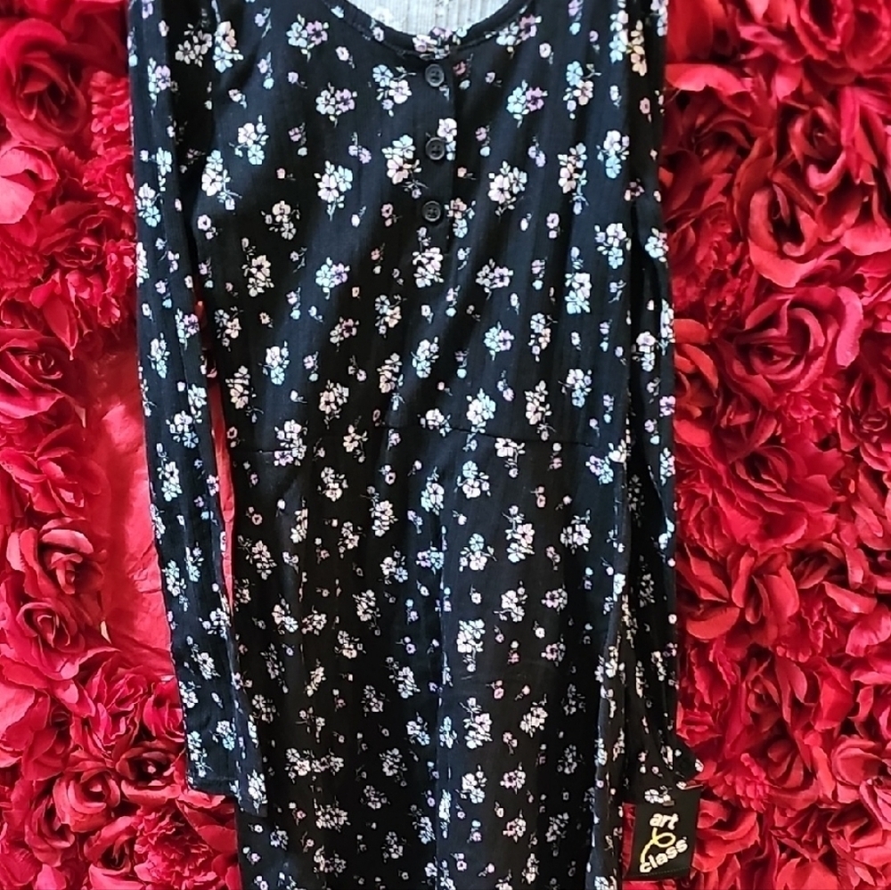Art Class NWT Girls Floral Long Sleeve Dress Size 7/8